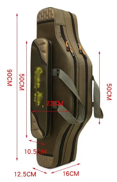 Waterproof 1680D Oxford Fishing Gear Bag 3 layers6