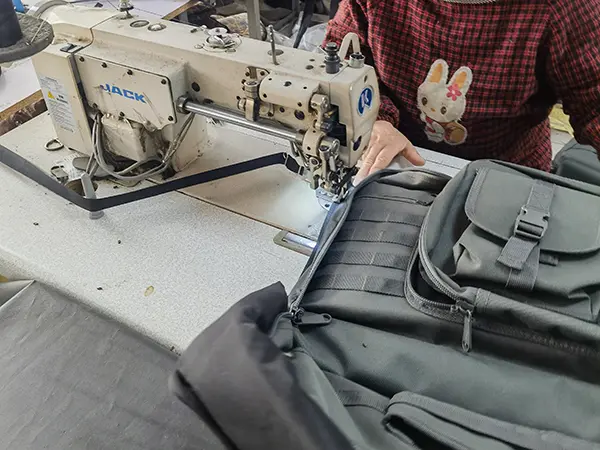 Tactical gun case sewing