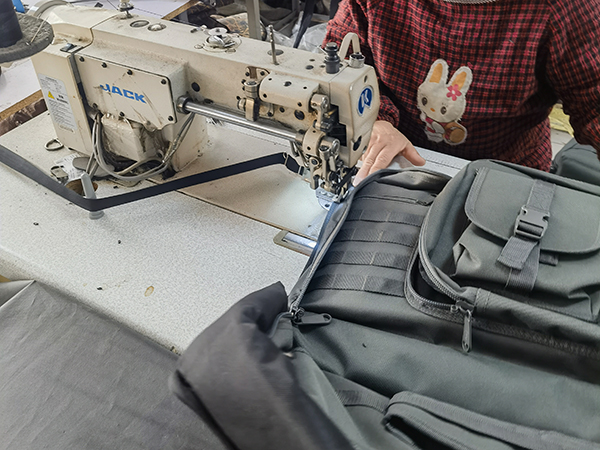 Tactical gun case sewing